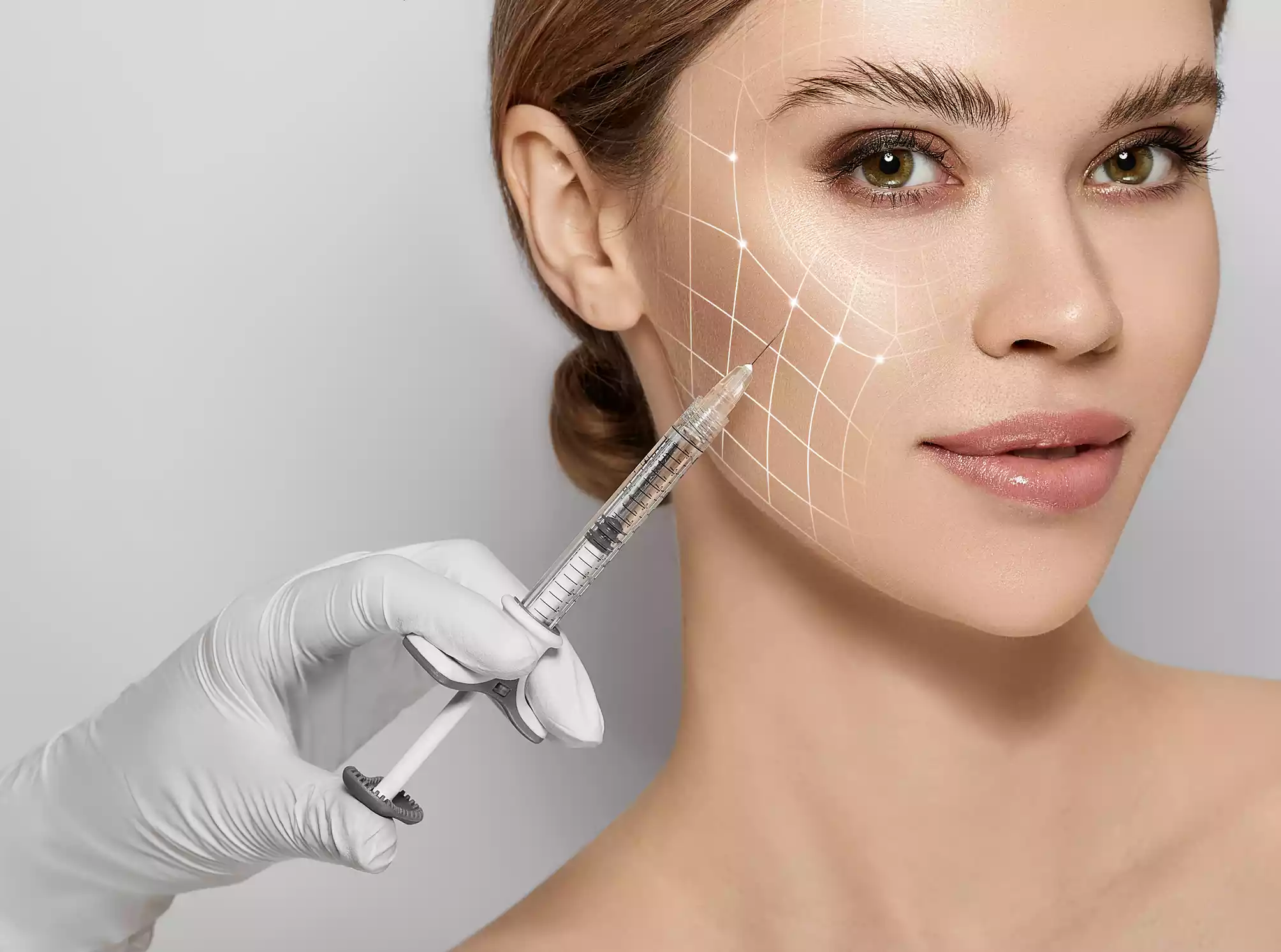 Facial mapping for targeted cosmetic treatments enhancing natural beauty