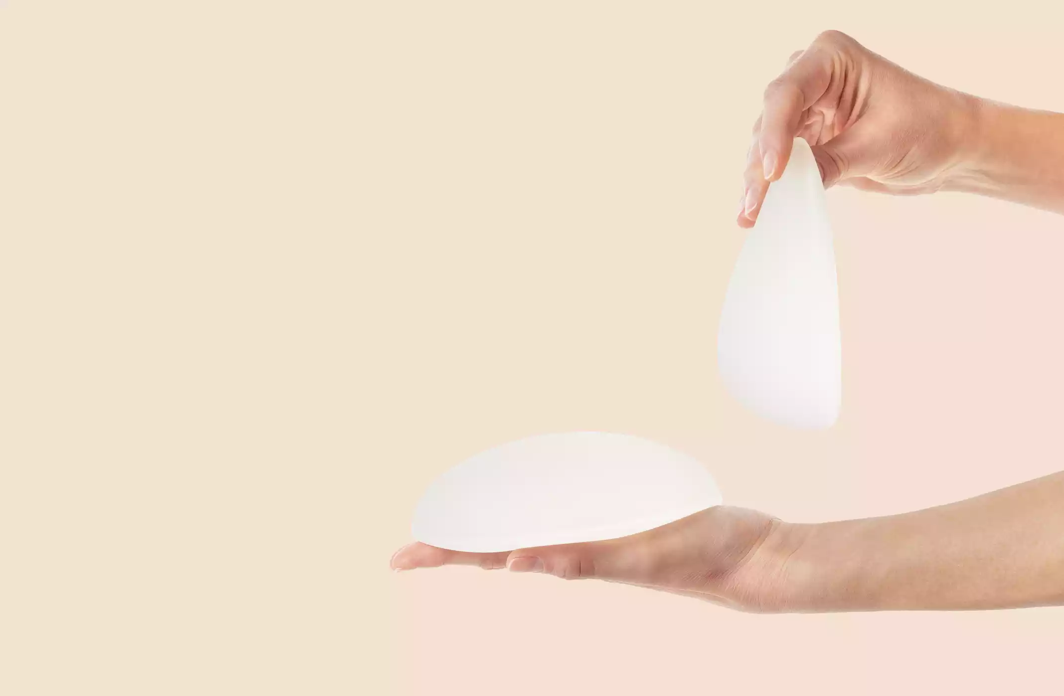 Breast implants displayed for augmentation surgery in Gahanna