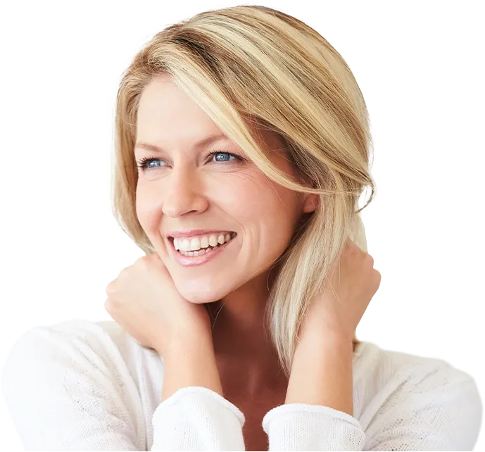 Positive complexion improvement showcased by SkinMedica's model.