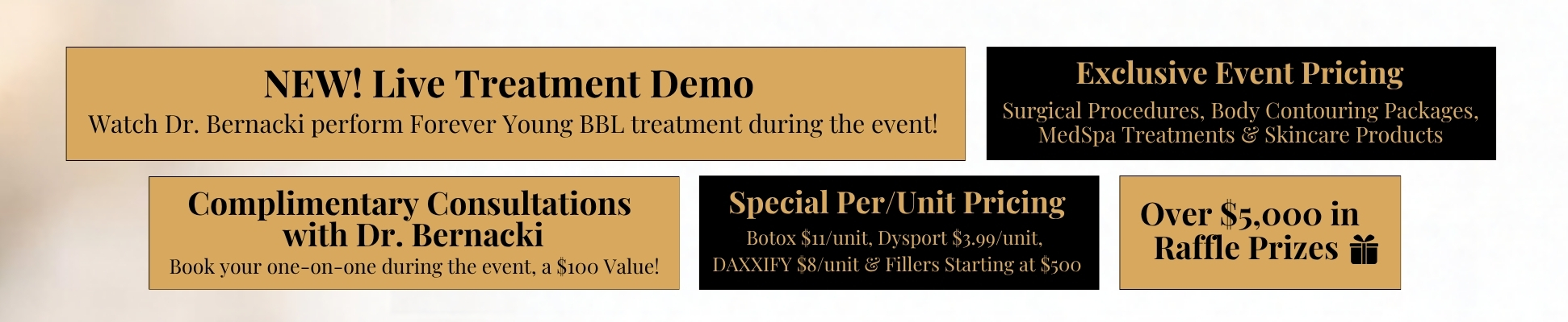 Holiday Event banner for specials pgv2 event benefits